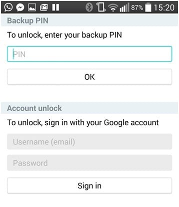 Google-Konto eingeben