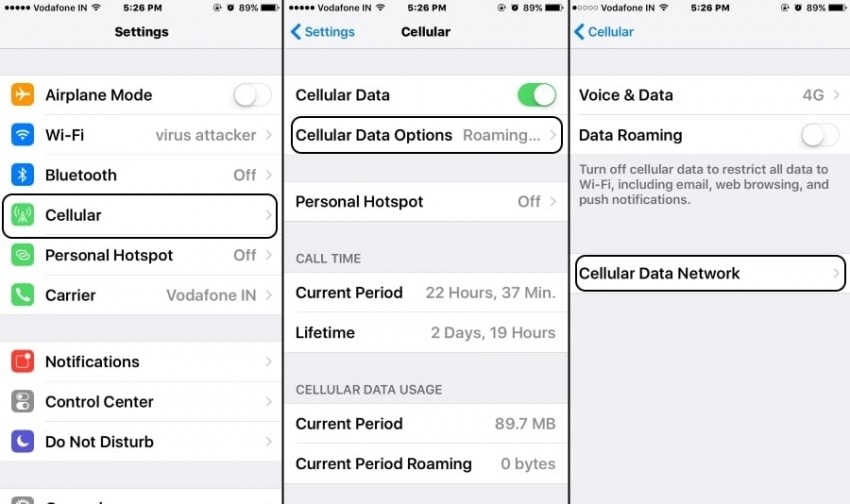 jak opravit, že whatsapp nefunguje na iphone-data on