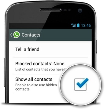 jak opravit whatsapp nefunguje na iphone-zobrazit všechny kontakty