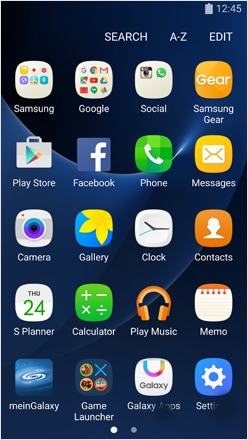 Samsung perdió el teléfono: vaya a la configuración