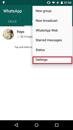 whatsapp indstillinger