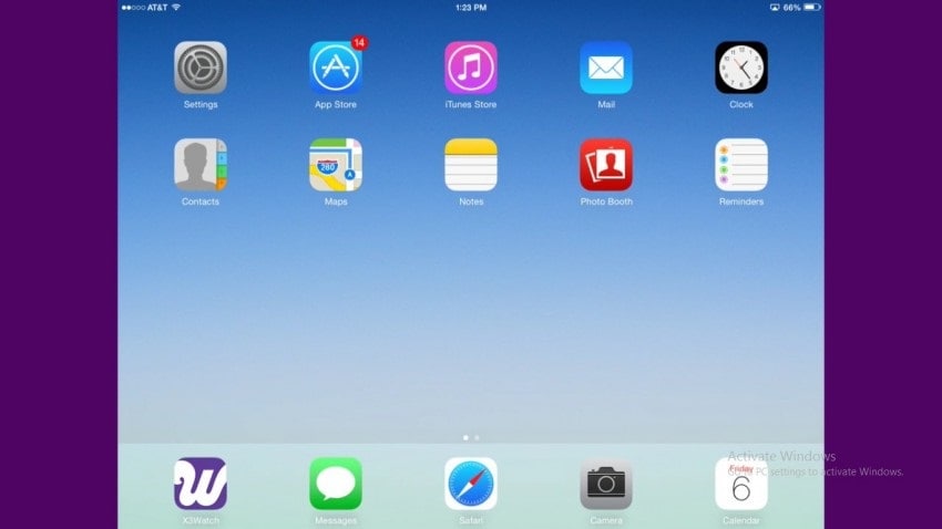 cómo borrar el caché de iPhone/ipad: toque la configuración