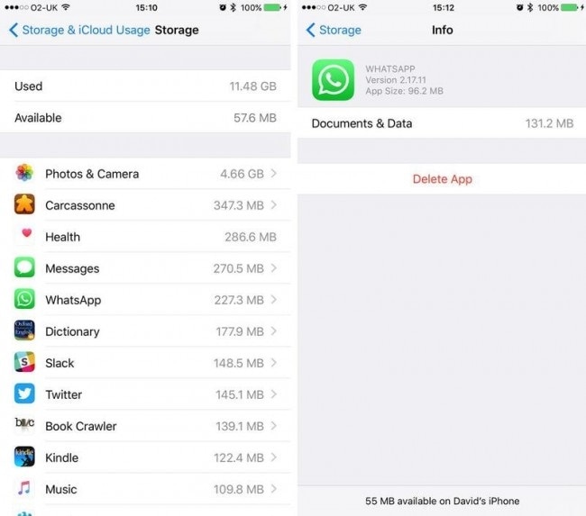 cómo borrar documentos y datos de caché de iPhone/ipad