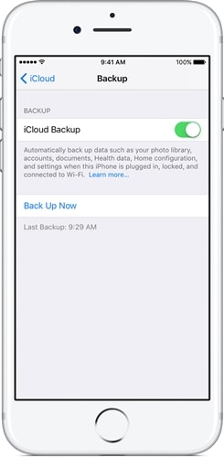 فون النسخ الاحتياطي على iCloud