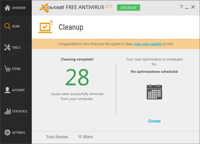 limpeza avast