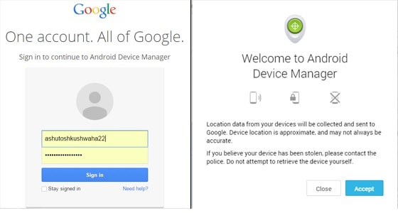 iniciar sesión en la cuenta de google