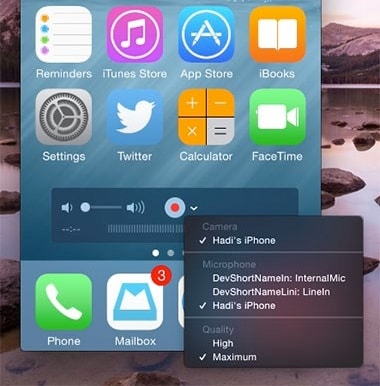 começar a gravar a tela do iphone
