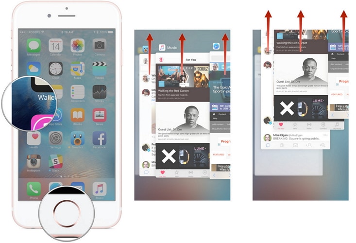 chiudi le app in background