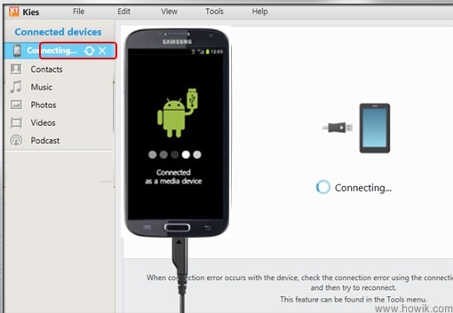 Samsung Kies verbindingsprobleem