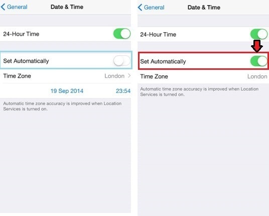 app store werkt niet - wijzig tijd en datum
