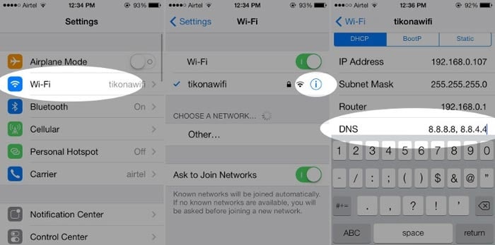 app store werkt niet-dns instellingen