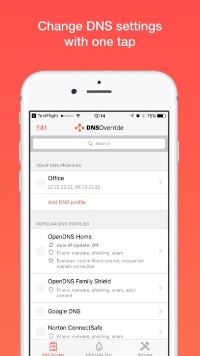 app store werkt niet-dns overschrijven