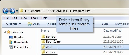 eliminare i file di iTunes