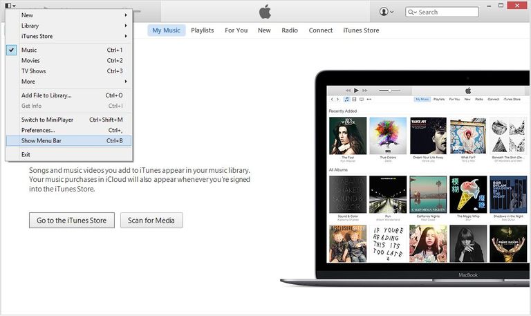 itunesメニュー