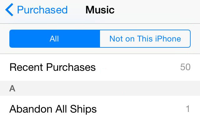 itunes köper historiskt köpt musik