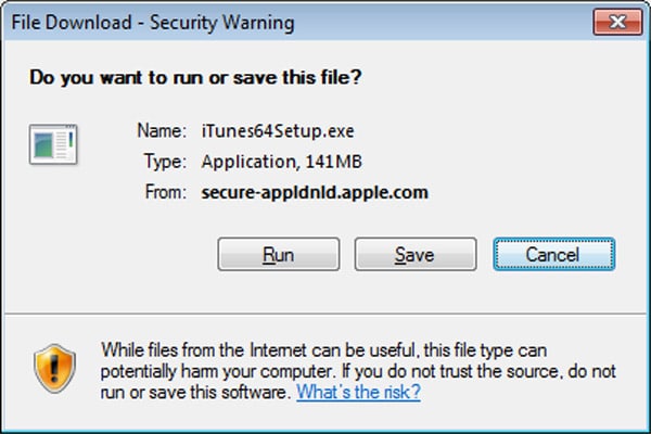 voer itunes-installatiebestand uit
