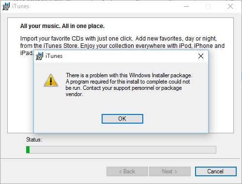 itunes fehlermeldung