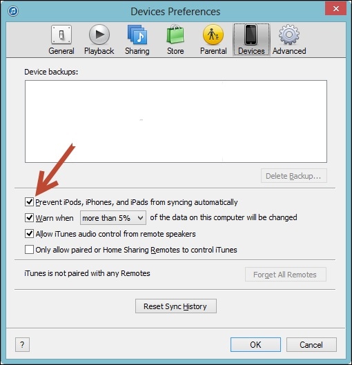 itunes geräteeinstellungen