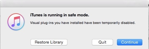 voer itunes uit in de veilige modus