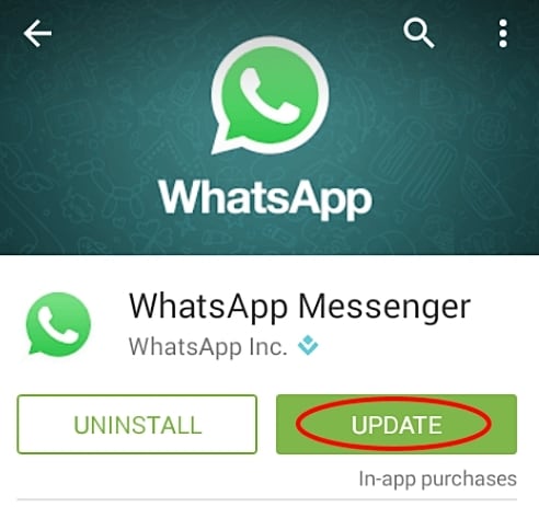 résoudre les problèmes de WhatsApp - Application non prise en charge
