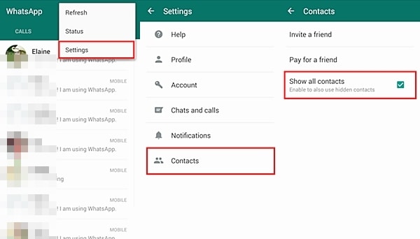 résoudre les problèmes WhatsApp-Impossible de voir les contacts