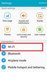 Wifi sayfasını aç