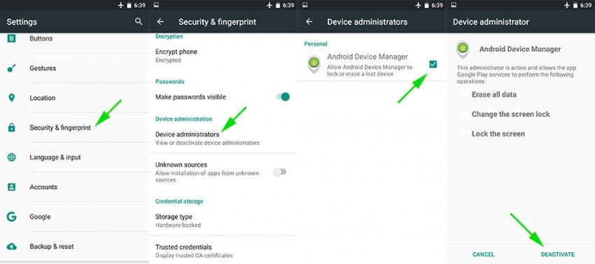najít „Správce zařízení Android“