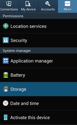 configurações do telefone android
