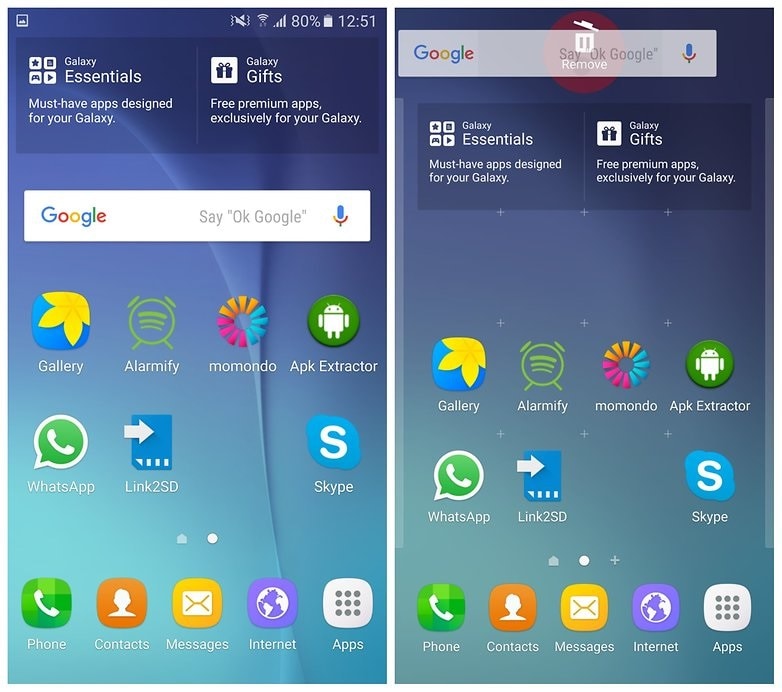 excluir widgets do Android