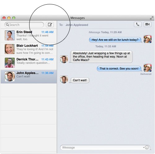 Mac上のiMessage