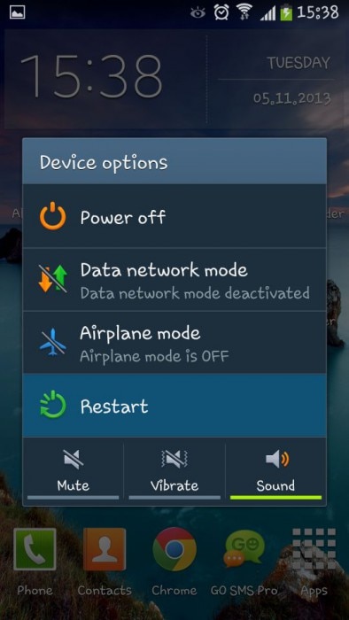 επανεκκίνηση συσκευής android