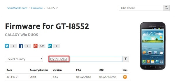 megfelelő firmware letöltése