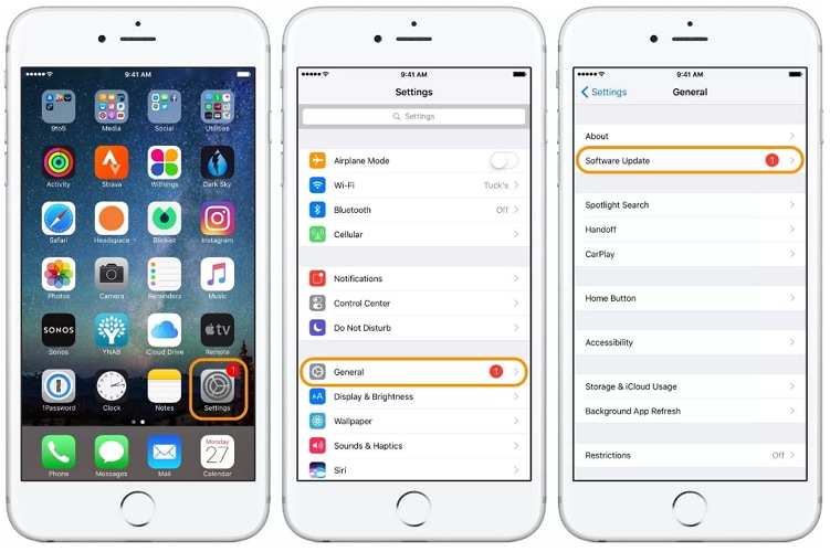 iphone kék képernyő javítása - iphone szoftverfrissítés