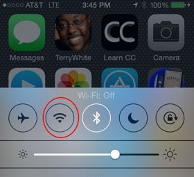 從控制面板關閉 iphone wifi