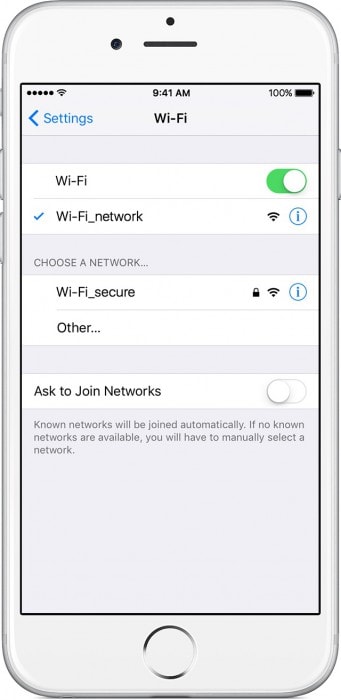 las notificaciones no funcionan en el iphone: conéctese a un wifi estable