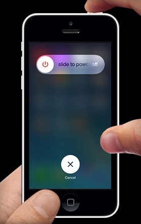 iPhoneの電源を切る