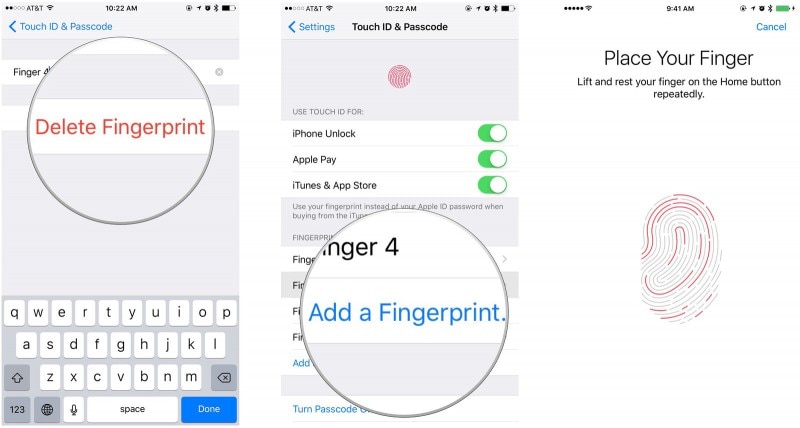 dokunma kimliği başarısız oldu - parmak izi ekleyin