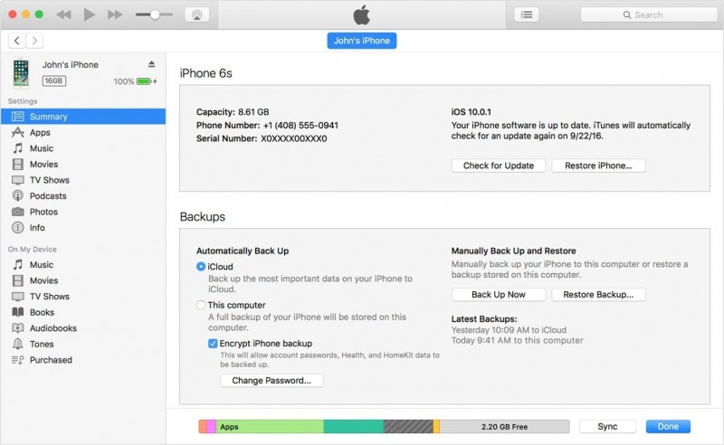 itunes ile dokunma kimliği başarısız yedekleme iphone
