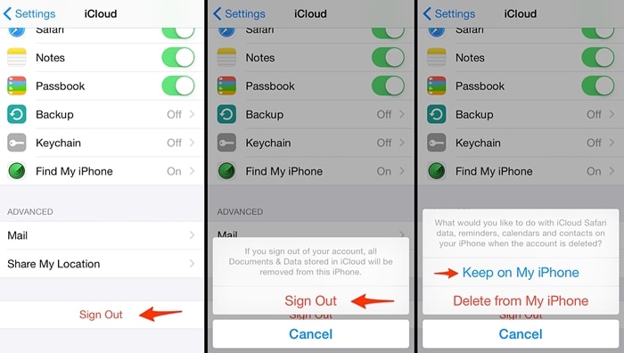 Το iphone δεν θα δημιουργήσει αντίγραφο ασφαλείας για να αποσυνδεθεί και να συνδεθεί στον λογαριασμό icloud