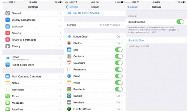 δημιουργία αντιγράφων ασφαλείας iphone x στο icloud