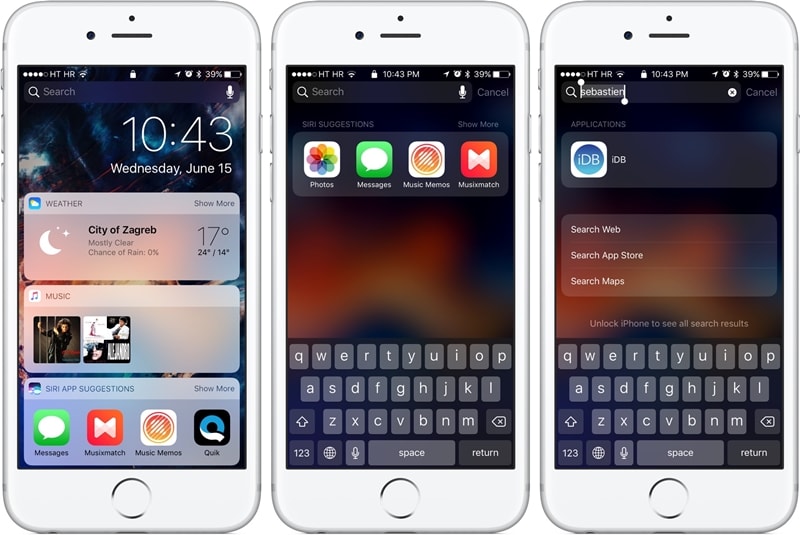 帶通知的 iphone 鎖屏 - 搜索任何內容