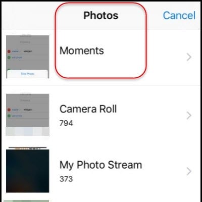 iPhoneフォトライブラリにアクセス