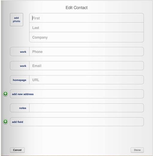 adicionar contatos ao icloud