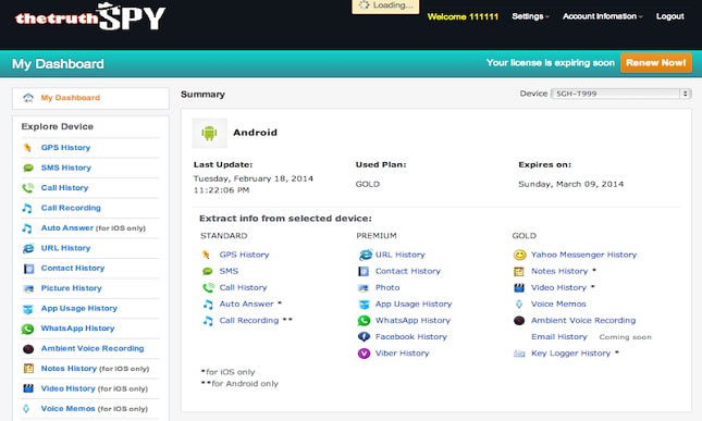 Espionar usando Spyware com jailbreak - faça login no TurthSpy