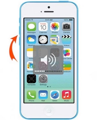 appuyez sur le bouton de volume de l