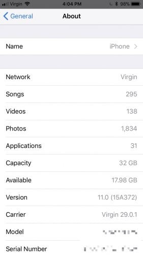 atualizar as configurações da operadora do iphone