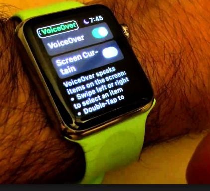 apple watch voz en off deshabilitada