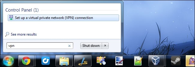 configurare la connessione VPN su Windows 7
