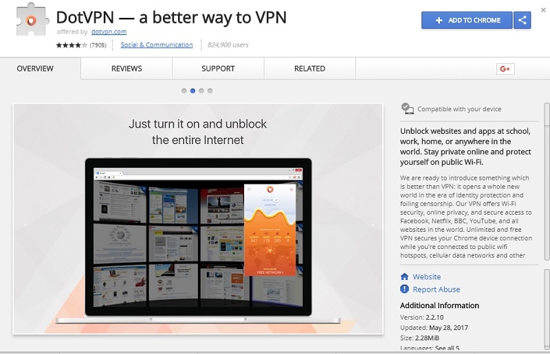 DotVPN per Chrome