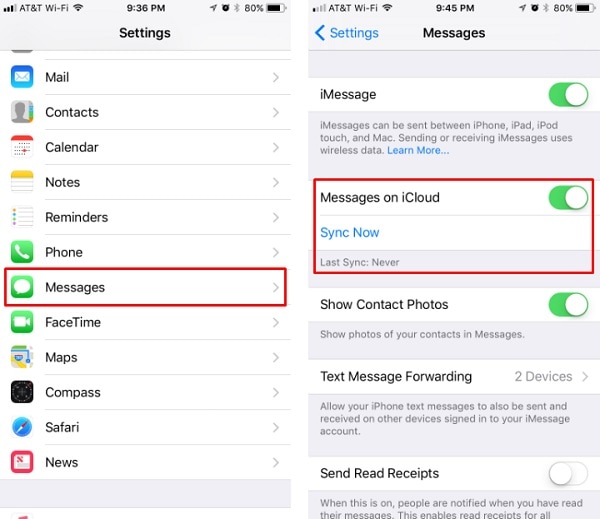 iphone mesajlarını bilgisayara senkronize et